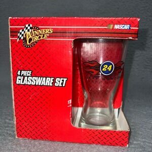 NIB Winner's Circle NASCAR #24 Jeff Gordon Pilsner Beer 4-Piece Glassware Set